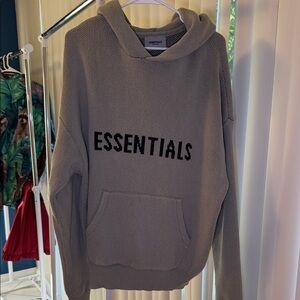 Fear of God Essentials Gray Hoodie Sweater